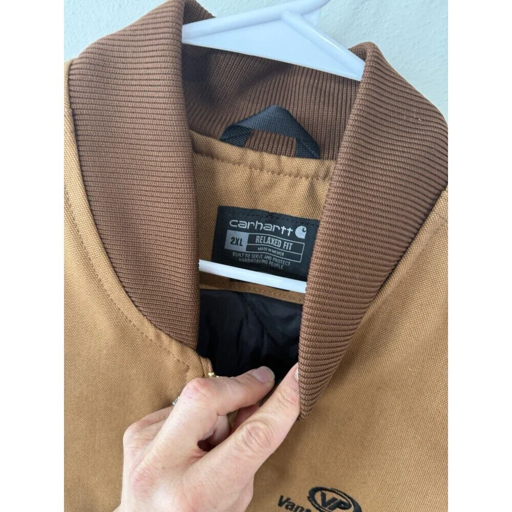 CARHARTT Quilt Lined Duck Canvas Vest Workwear Union USA Made Men’s 2xl